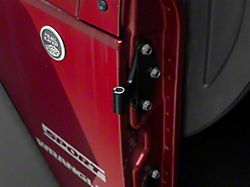 Body Door Hinge Set; Textured Black (07-18 Jeep Wrangler JK 2-Door)