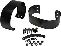 Bumperette; Black Powder Coated Stainless Steel; Pair (76-95 Jeep CJ5, CJ7, Wrangler YJ)