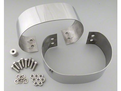 Bumperettes; Polished Stainless Steel; Pair (76-95 Jeep CJ5, CJ7, Wrangler YJ)