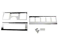 Dash Overlay; Set of 3; Polished Stainless Steel (87-95 Jeep Wrangler YJ)