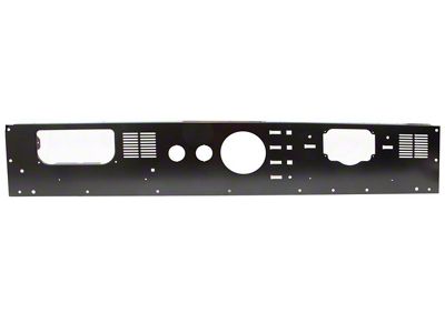 Dash Panel Overlay; Black Powder Coated Stainless Steel (78-86 Jeep CJ5 & CJ7)
