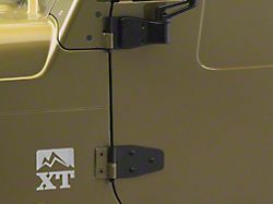 Door Hinge Set; Black (97-06 Jeep Wrangler TJ)