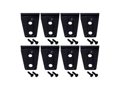 Door Hinge Overlays; Textured Black (07-18 Jeep Wrangler JK 4-Door)