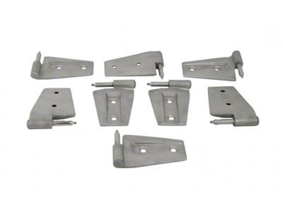 Door Hinge Set; Ready to Paint (07-18 Jeep Wrangler JK 4-Door)