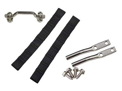 Door Strap Kit; Polished Stainless Steel (97-06 Jeep Wrangler TJ)