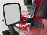 Kentrol E-Z Detach Mirrors; Gloss Black (97-18 Jeep Wrangler TJ & JK)