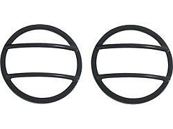 Fog Light Covers; Gloss Black (07-18 Jeep Wrangler JK)