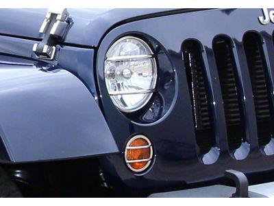 Fog Light Covers; Polished (07-18 Jeep Wrangler JK)