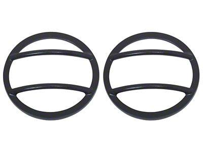 Fog Light Covers; Textured Black (07-18 Jeep Wrangler JK)