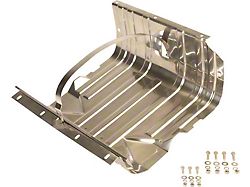 Gas Tank Skid Plate With Strap; Polished Stainless Steel (76-90 Jeep CJ5, CJ7, Wrangler YJ)