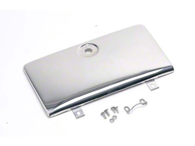 Glove Box Door; Polished Stainless Steel (72-86 Jeep CJ5 & CJ7 w/ OE Key Lock)