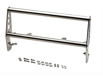 Grille Guard; Polished Stainless Steel (66-86 Jeep CJ5 & CJ7)