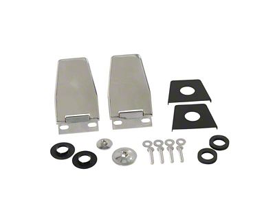 Hardtop Liftgate Hinge; Polished Stainless Steel; Pair (87-06 Jeep Wrangler YJ & TJ)