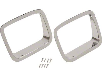 Headlight Bezel; Polished Stainless Steel; Pair (87-95 Jeep Wrangler YJ)