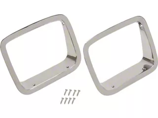 SHINEKA 2x Chrome Front Headlight Bezels – Covers/Trims For 2007-2018 Jeep Wrangler JK