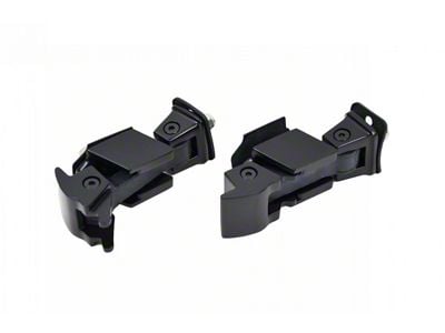Hood Catch Kit; Gloss Black (07-18 Jeep Wrangler JK)