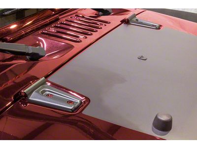 Hood Hinge Overlays; Textured Black (07-18 Jeep Wrangler JK)