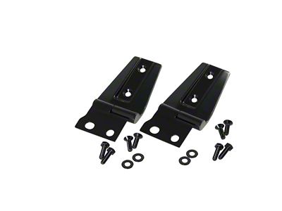 Hood Hinges; Gloss Black (07-18 Jeep Wrangler JK)