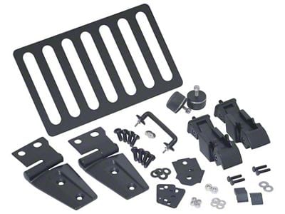 Hood Kit with Hood Catch; Textured Black (07-18 Jeep Wrangler JK)