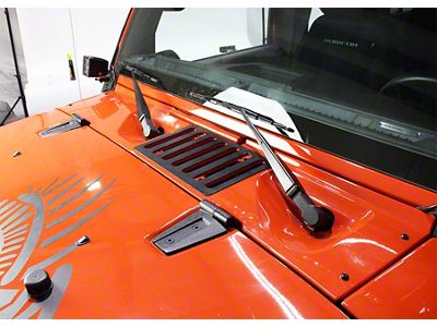 Hood Vent; Textured Black (07-18 Jeep Wrangler JK)
