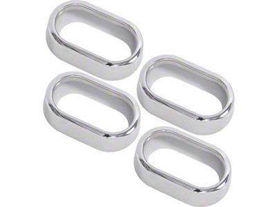 Interior Door Handle Bezels; Polished (07-10 Jeep Wrangler JK 4-Door)