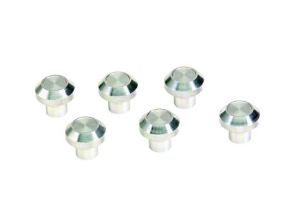 Interior Door Knobs; Set of 6; Polished Stainless Steel (76-86 Jeep CJ5 & CJ7)