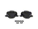 Kentrol Interior Door Latch Brackets; Black Powder Coated Stainless Steel; Pair (81-95 Jeep CJ5, CJ7 & Wrangler YJ w/ Steel Body Only)