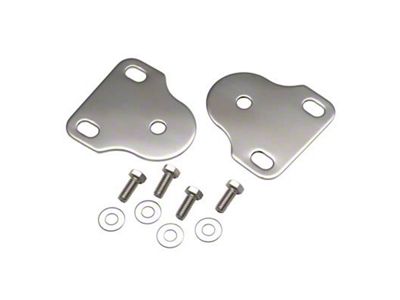 Interior Windshield Bracket; Polished Stainless Steel; Pair (76-95 Jeep CJ5, CJ7, Wrangler YJ)