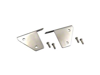 Light Bracket; Polished Stainless Steel; Pair (76-95 Jeep CJ5, CJ7, Wrangler YJ)