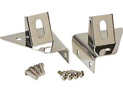 Light Bracket; Polished Stainless Steel; Pair (76-94 Jeep CJ5, CJ7, Wrangler YJ)