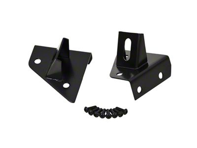 Light Bracket; Black Powder Coated Stainless Steel; Pair (76-95 Jeep CJ5, CJ7, Wrangler YJ)