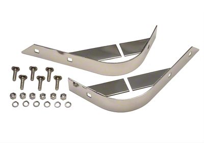 Rear Body Guard; Polished Stainless Steel; Pair (66-86 Jeep CJ5, CJ7)