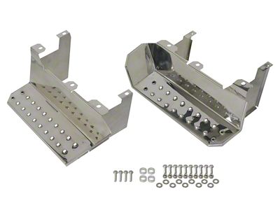 Side Step; Polished Stainless Steel; Pair (76-95 Jeep CJ5, CJ7, Wrangler YJ)