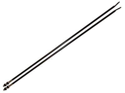 Strut Rod Kit; Black Powder Coated Stainless Steel (72-86 Jeep CJ5 & CJ7)