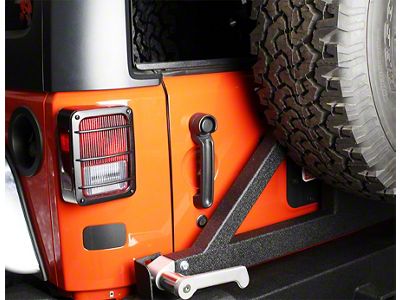 Tail Light Guards; Textured Black (07-18 Jeep Wrangler JK)