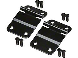 Tailgate Hinge; Black Powder Coated Stainless Steel; Pair (77-86 Jeep CJ7)