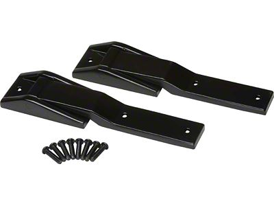 Tailgate Hinge; Black Powder Coated Stainless Steel; Pair (97-06 Jeep Wrangler TJ)