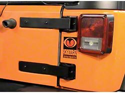 Tailgate Hinges; Gloss Black (07-18 Jeep Wrangler JK)