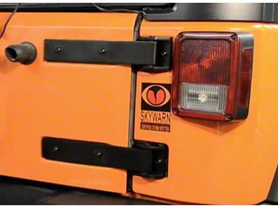 Tailgate Hinges; Gloss Black (07-18 Jeep Wrangler JK)