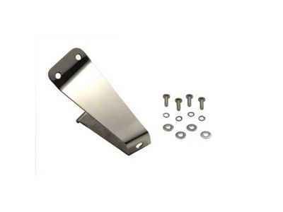 Tailgate Tire Stop; Polished Stainless Steel (76-95 Jeep CJ5, CJ7, Wrangler YJ)