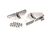 Windshield Hinge; Polished Stainless Steel; Pair (66-95 Jeep CJ5, CJ7, Wrangler YJ)
