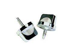 Windshield Knob; Polished Stainless Steel; Pair (78-95 Jeep CJ5, CJ7, Wrangler YJ)