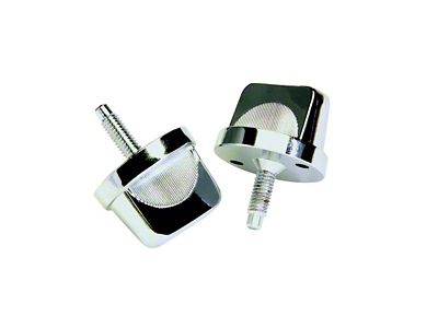 Windshield Knob; Polished Stainless Steel; Pair (78-95 Jeep CJ5, CJ7, Wrangler YJ)