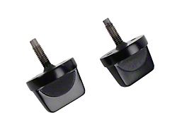 Windshield Knob; Black Powder Coated Stainless Steel; Pair (76-95 Jeep CJ5, CJ7, Wrangler YJ)