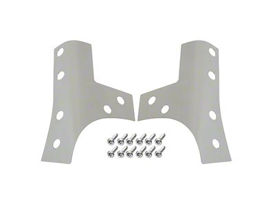 Windshield Support Overlays; Polished (07-18 Jeep Wrangler JK)