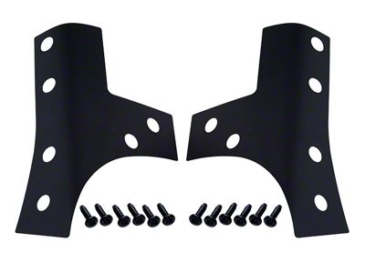 Windshield Support Overlays; Textured Black (07-18 Jeep Wrangler JK)