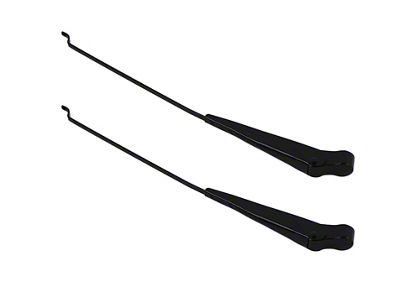 Windshield Wiper Arm; Black Powder Coated Stainless Steel; Pair (68-86 Jeep CJ5 & CJ7)