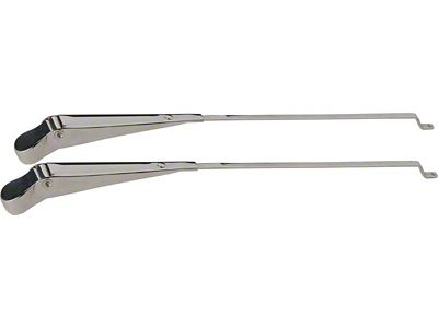 Windshield Wiper Arms; Polished Stainless Steel; Pair (68-86 Jeep CJ5 & CJ7)