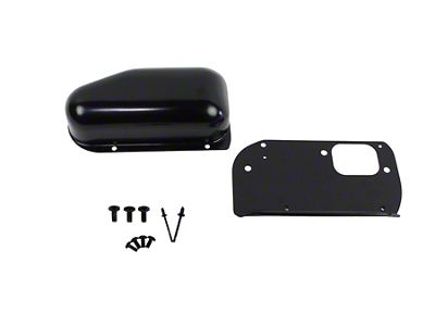 Wiper Motor Cover; Black Powder Coated Stainless Steel (72-86 Jeep CJ5 & CJ7)