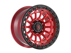 KG1 Forged LIFTER Candy Red with Matte Black Ring 6-Lug Wheel; 17x9; 0mm Offset (03-09 4Runner)